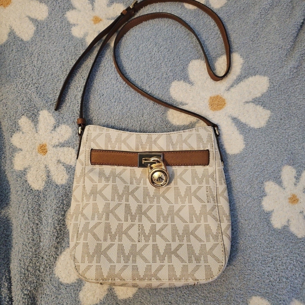 Michael Kors White and Brown Women's Bag